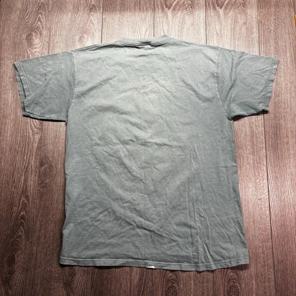 Vintage Looney Tunes Las Vegas 1990s T Shirt Large Green Cartoon Cowboy - Picture 5 of 9